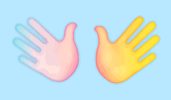 Colorful Jazz Hands Illustration GIF