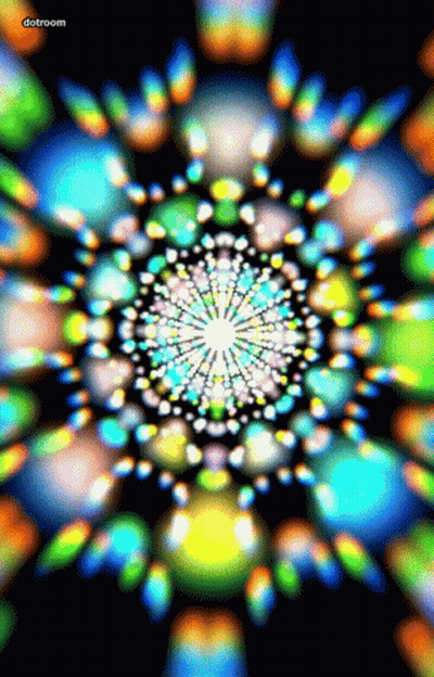 Colorful Kaleidoscope On Black Background Gobroom GIF