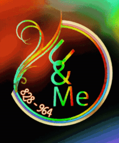 Colorful Logo For & Me With Phone Number GIF