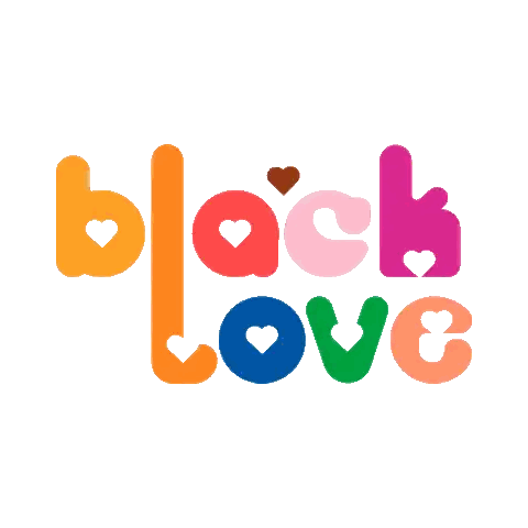 Colorful Logo Saying Black Love Sticker
