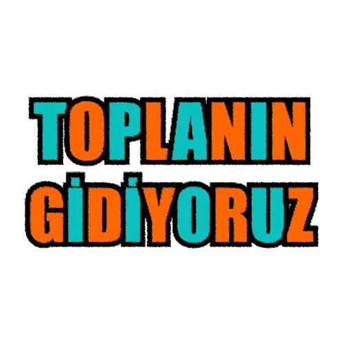 Colorful Logo Saying Toplan N Gidiyor Z Sticker