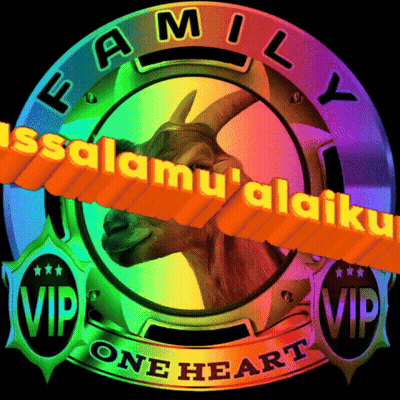 Colorful Logo With Goat And Family One Heart GIF