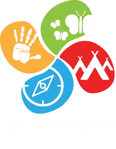 Colorful Logo With Hand Print Compass Butterfly Tent Sticker