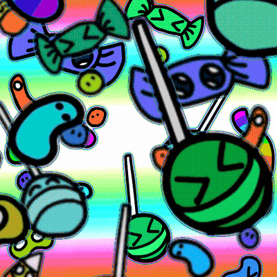 Colorful Lollipop With Smiley Face GIF