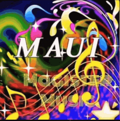 Colorful Maui Magical Music Poster GIF