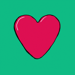 Colorful Melted Animated Heart GIF