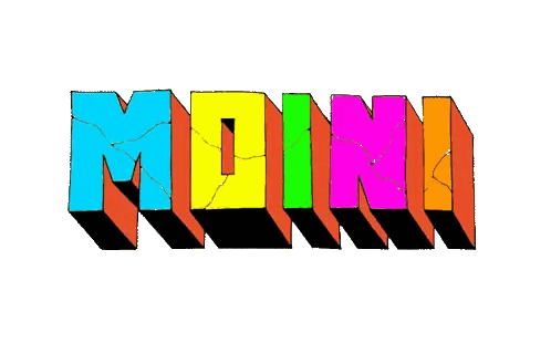 Colorful Moni Letters Sticker