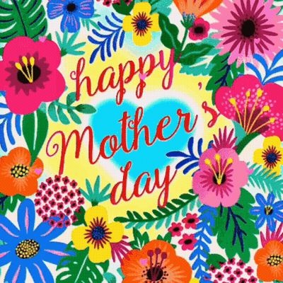 Colorful Mother's Day Card With Flowers GIF
