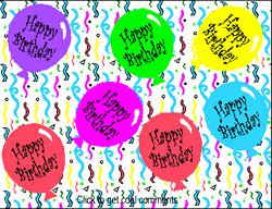 Colorful Moving Happy Birthday Balloons GIF