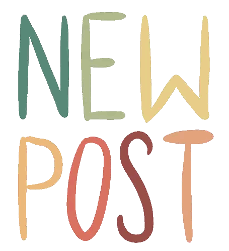 Colorful New Post Sign Sticker