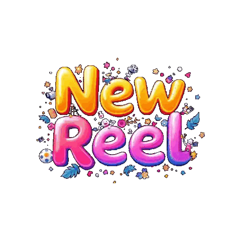Colorful New Reel Logo Sticker