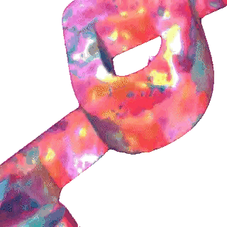 Colorful Object With P Letter Sticker