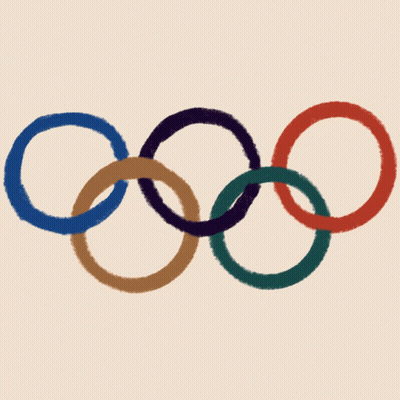 Colorful Olympic Rings GIF