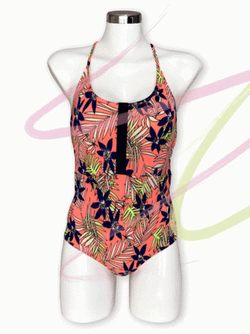 Colorful One Piece Swimsuit GIF