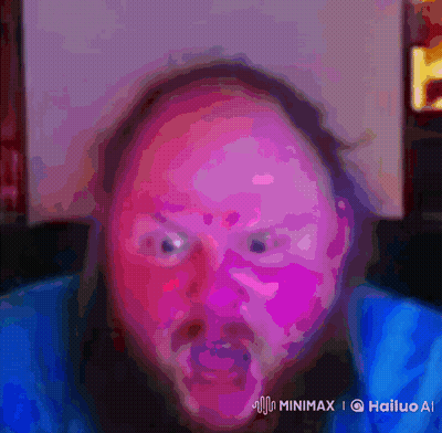 Colorful Painting Man Face Minimax Hailuo AI GIF