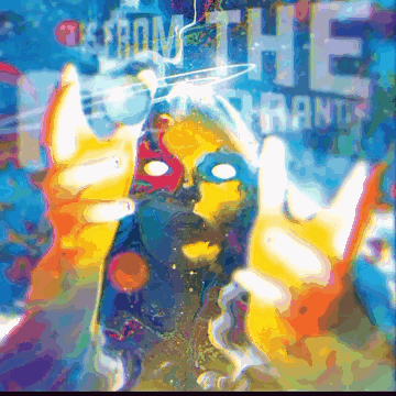 Colorful Painting Of Woman From The GIF