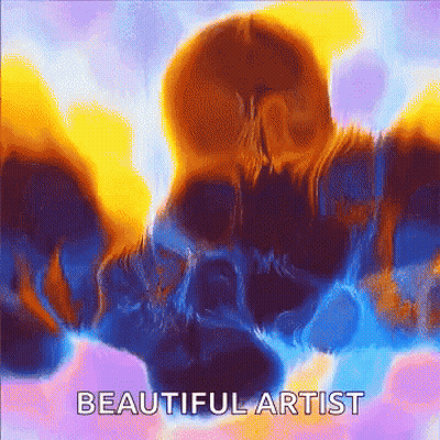 Colorful Painting Saying Beautiful Artist GIF