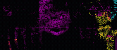 Colorful Painting With Yellow And Green Lines GIF