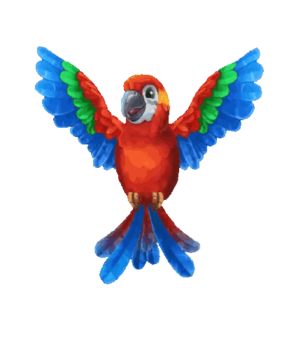 Colorful Parrot Flying Sticker