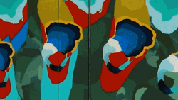 Colorful Peacock Painting GIF
