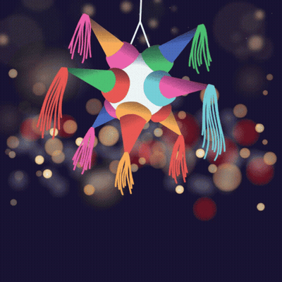 Colorful Piñata Hanging Felices Fiestas GIF