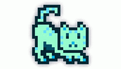 Colorful Pixel Cute Cat GIF