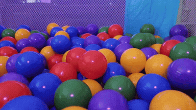 Colorful Plastic Balls In Ball Pit GIF