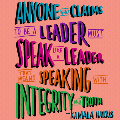 Colorful Poster Anyone Who Claims To Be A Leader Must Speak Like A Leader GIF