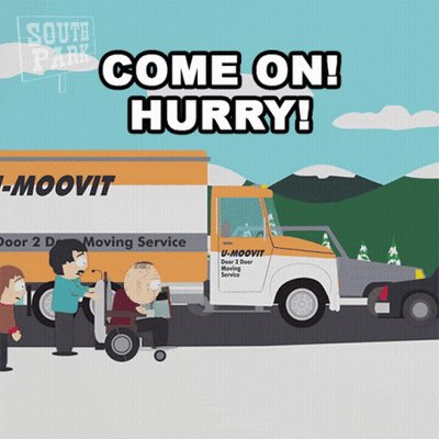 Colorful Poster Don't Trip Over What's Behind You GIF