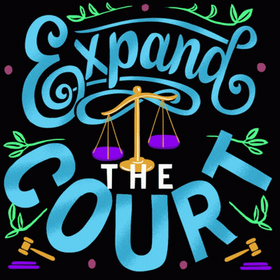 Colorful Poster Saying Expand The Court GIF