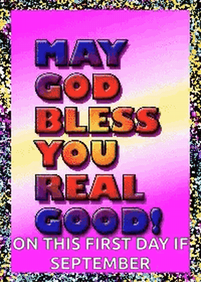Colorful Poster Saying May God Bless You Real Good GIF