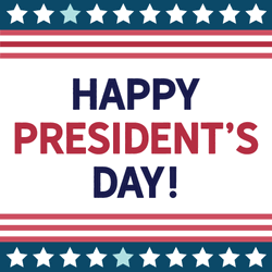 Colorful Presidents Day Text GIF