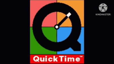 Colorful Quick Time Logo With Clock GIF