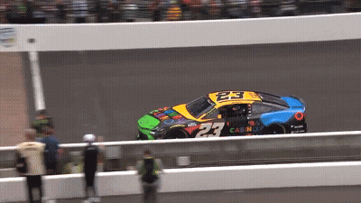 Colorful Race Car Number 23 GIF