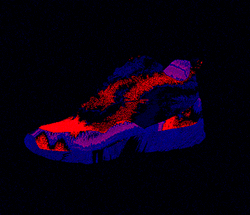 Colorful Rotating Sneaker GIF