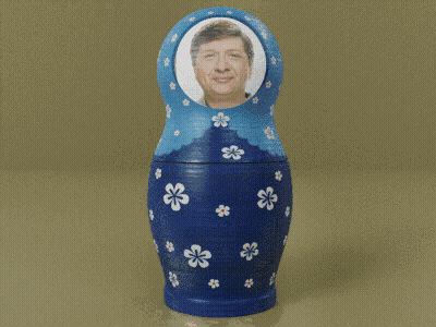 Colorful Russian Nesting Doll With Man Image GIF