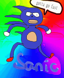 Colorful Sanic GIF