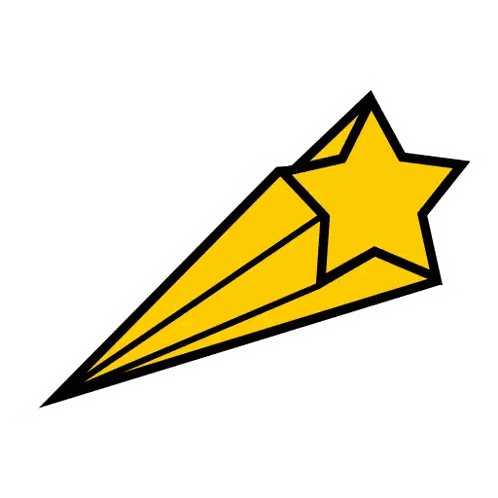 Colorful Shooting Star Sticker