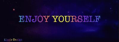 Colorful Sign Saying Enjoy Yourself GIF