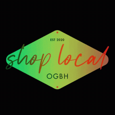 Colorful Sign Saying Shop Local OGBH GIF