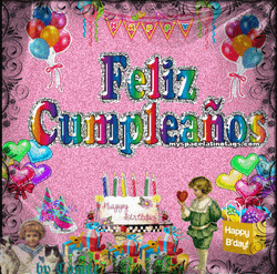 Colorful Spanish Feliz Cumpleanos GIF