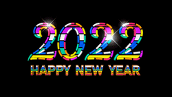 Colorful Sparkling Happy New Year 2022 GIF