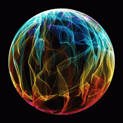 Colorful Sphere On Black Background GIF