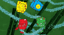 Colorful Spongebob Rainbow Introduction Pieces GIF