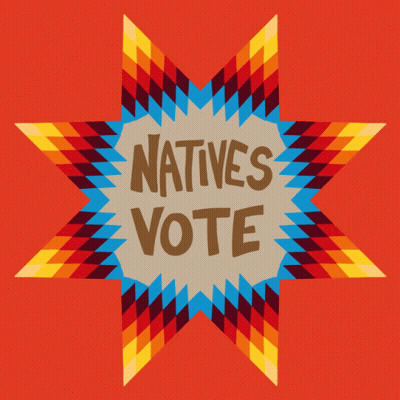 Colorful Star Saying Natives Vote GIF