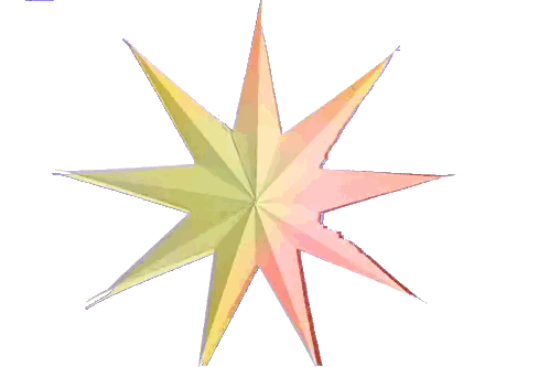 Colorful Star With Yellow Center Sticker