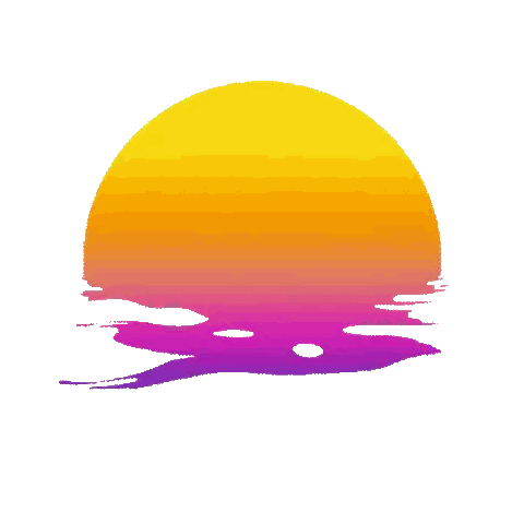 Colorful Sunset With Purple And Orange Gradient Sticker
