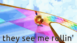 Colorful Super Mario Galaxy They See Me Rollin GIF