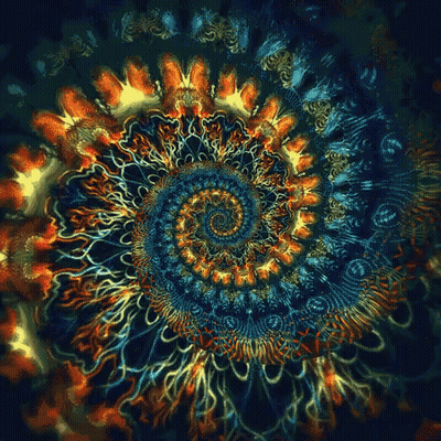 Colorful Swirl On Dark Background GIF