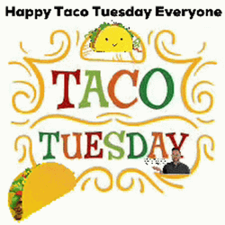 Colorful Taco Tuesday Text GIF